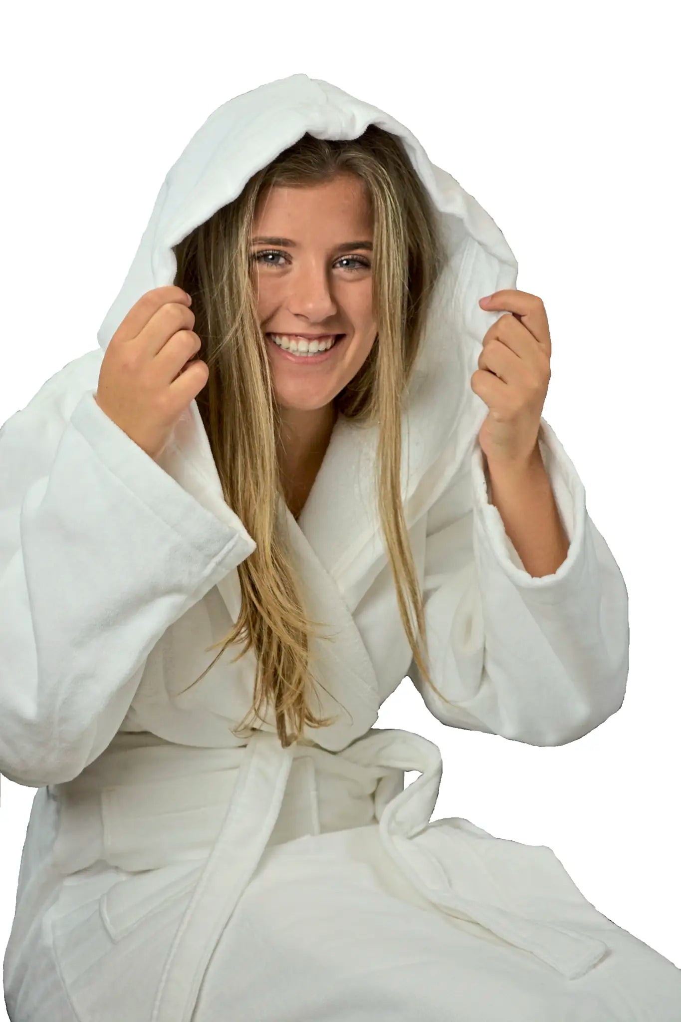 all-groups Unisex DeLuxe Velour Bathrobe with hood