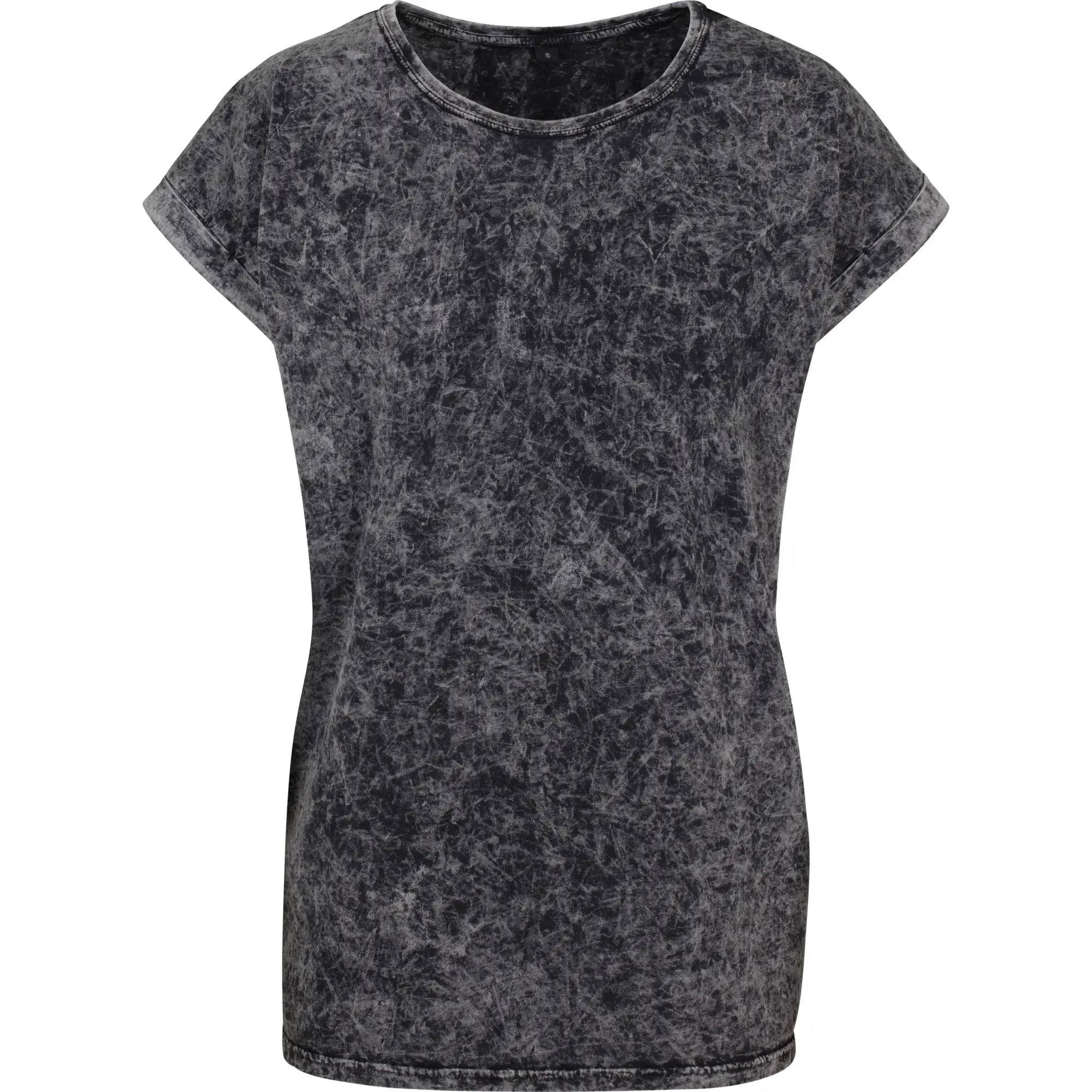 all-groups Women's Acid Washed Extended Shoulder Tee