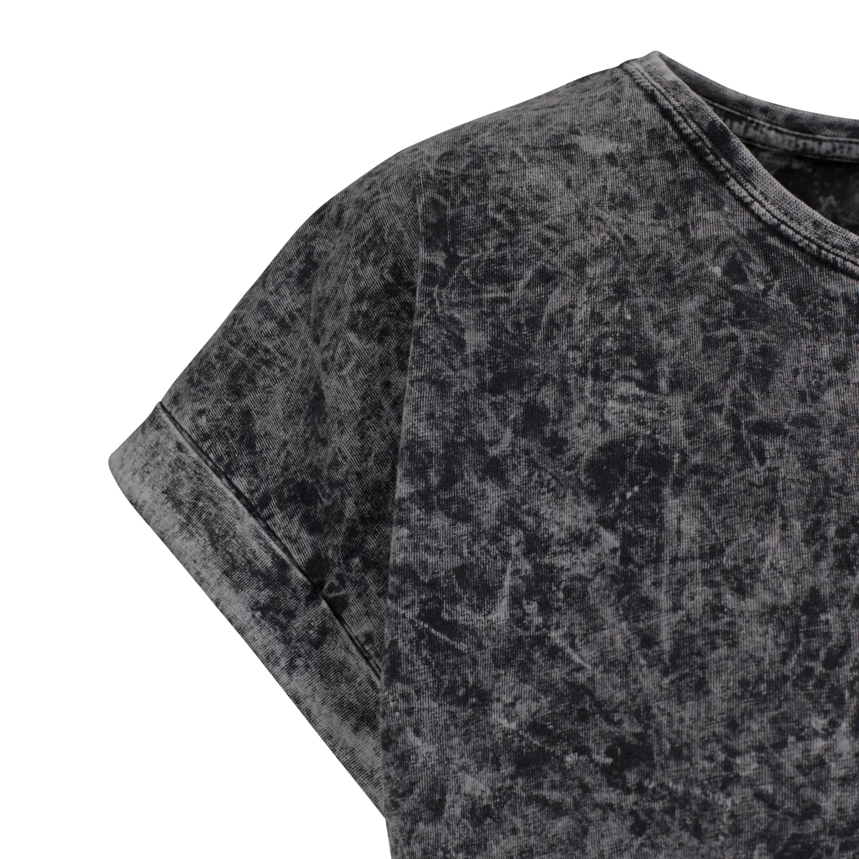 all-groups Women's Acid Washed Extended Shoulder Tee