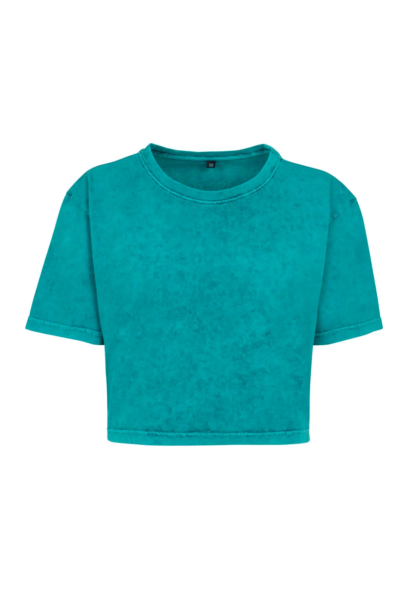 all-groups Women's Acid Washed Cropped Tee