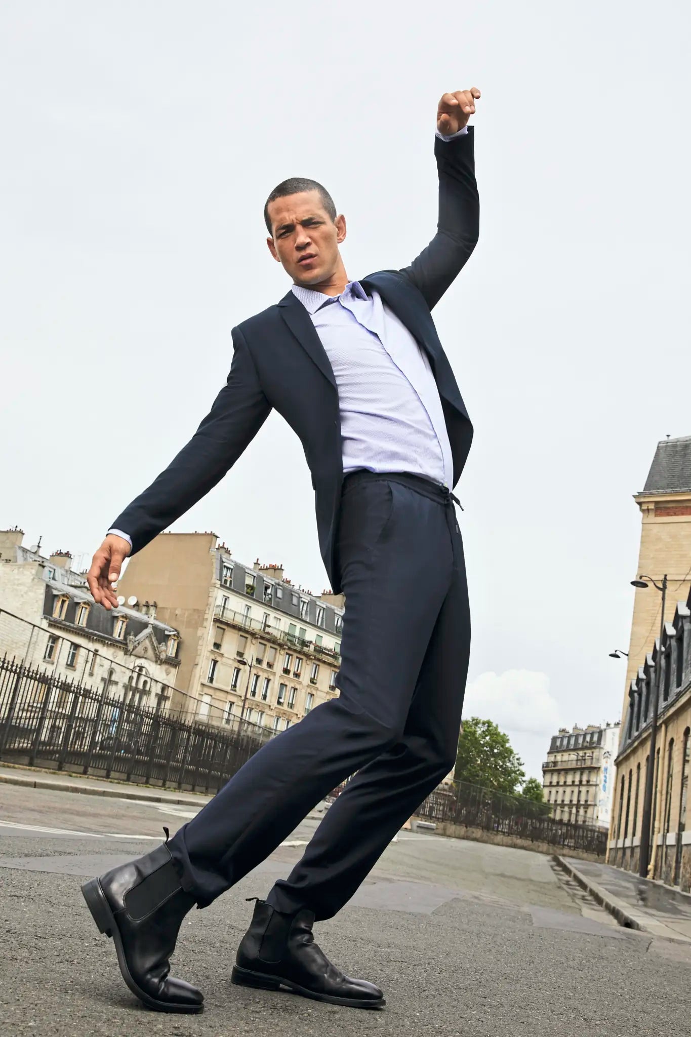 all-groups Men's Elasticated Waist Suit Trousers Germain