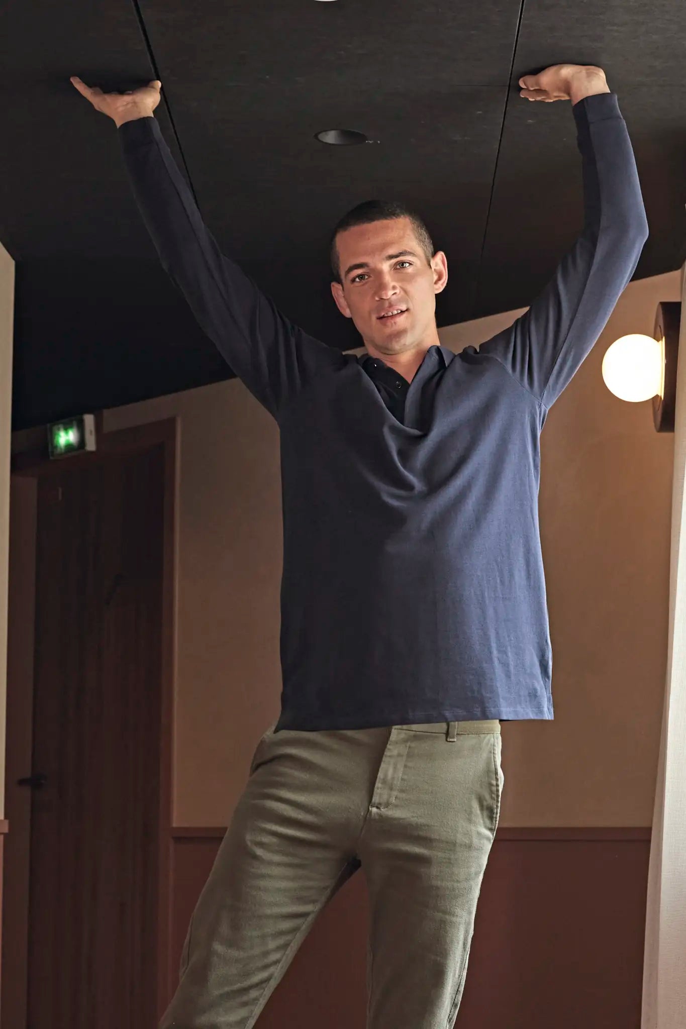 all-groups Men's Long Sleeve Polo Shirt Owen