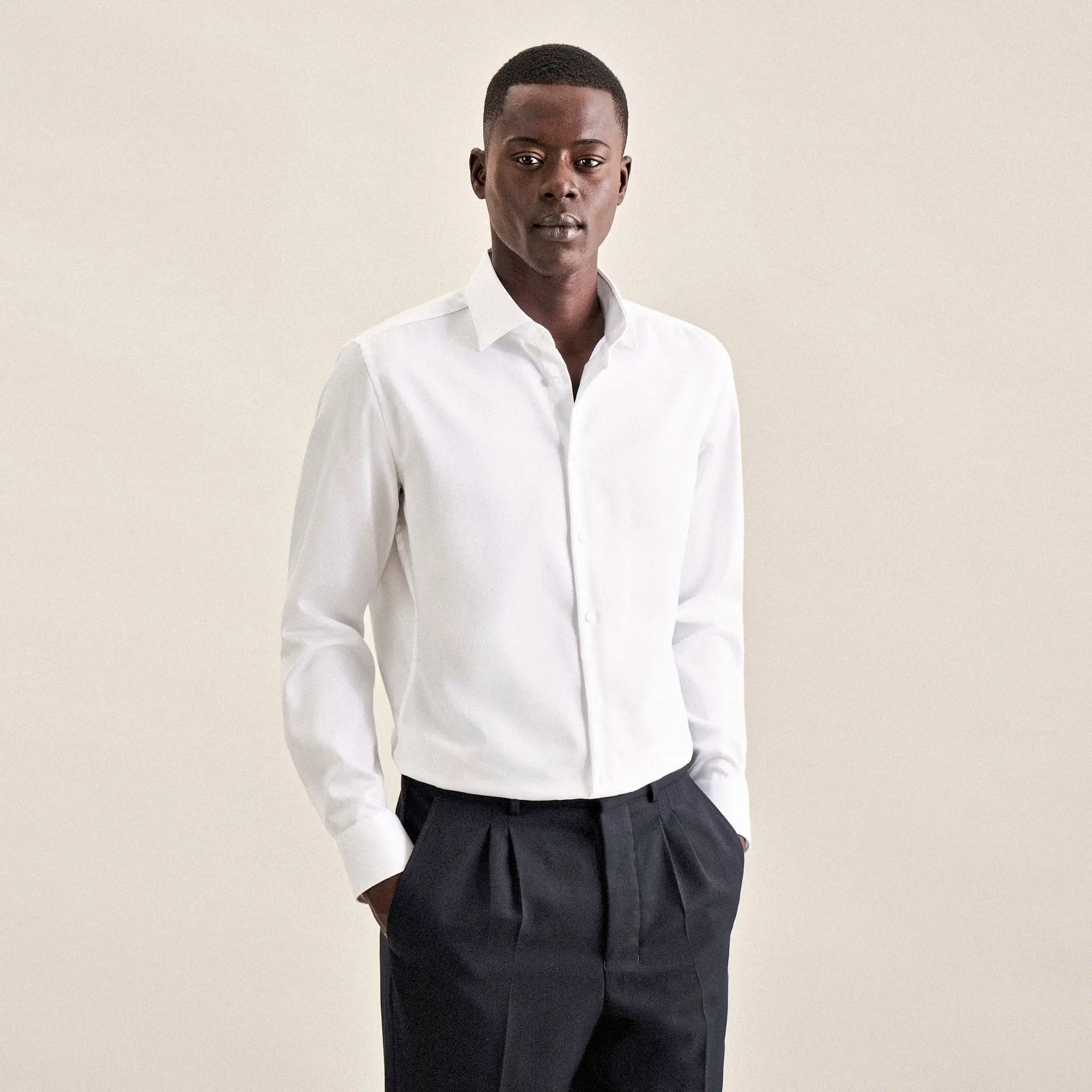 all-groups Men's Shirt Shaped Fit Fine Twill Longsleeve