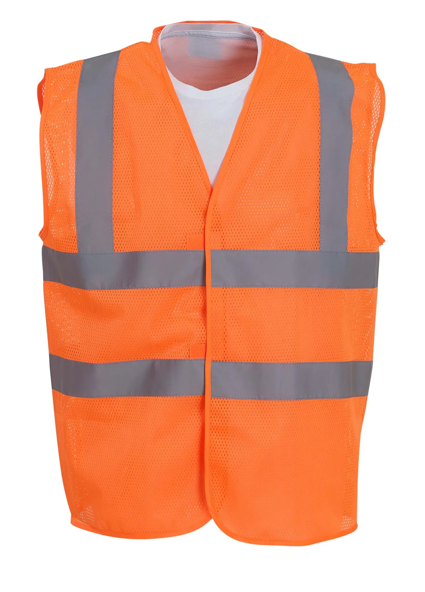all-groups Men's Hi Vis Top Cool Recycled Open Mesh Waistcoat