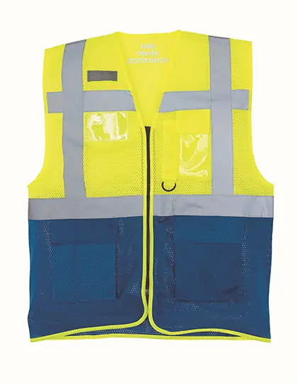 Men's Hi Vis Top Cool Recycled Open Mesh Executive Waistcoat