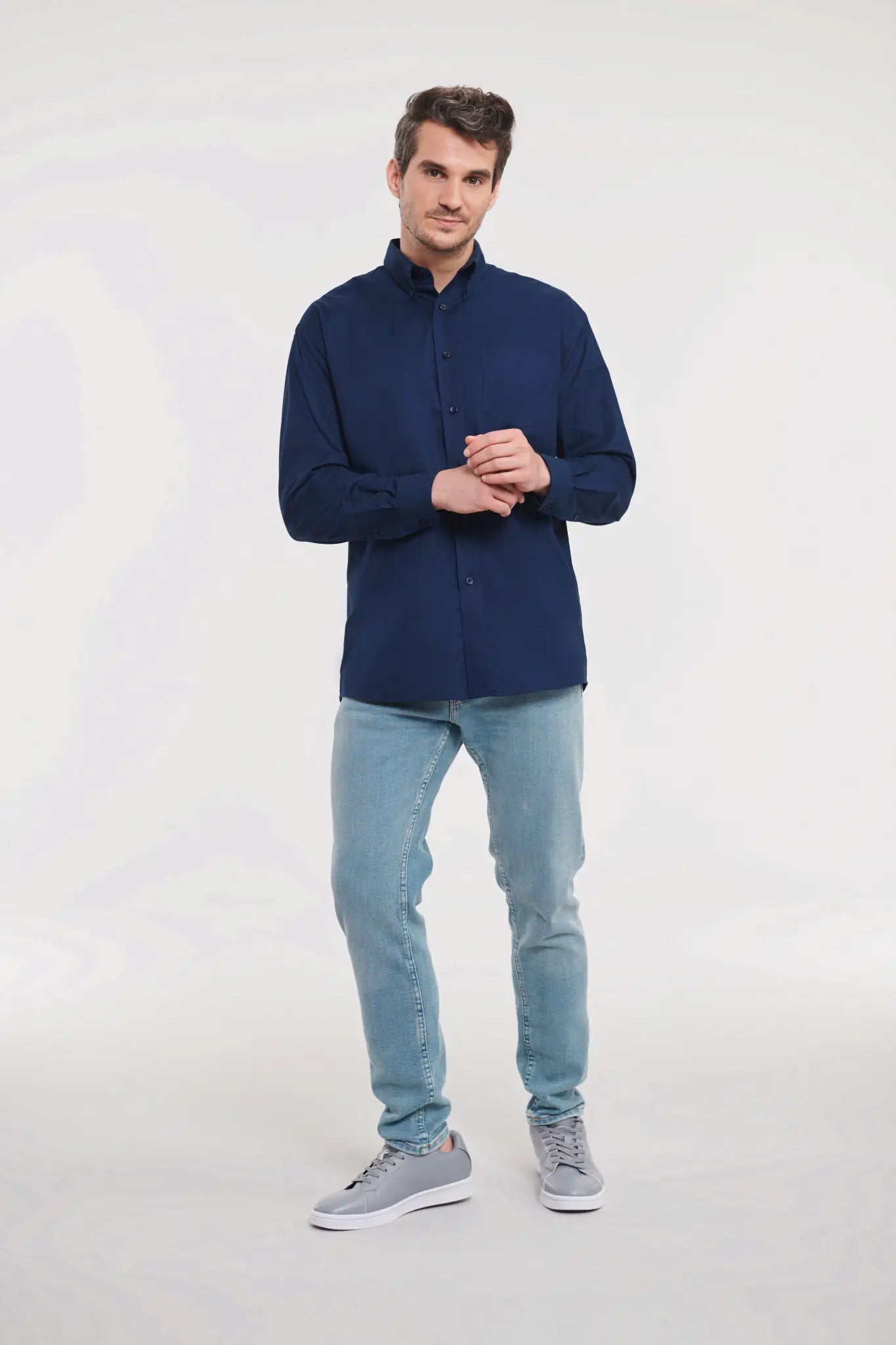 all-groups Men's Long Sleeve Classic Oxford Shirt