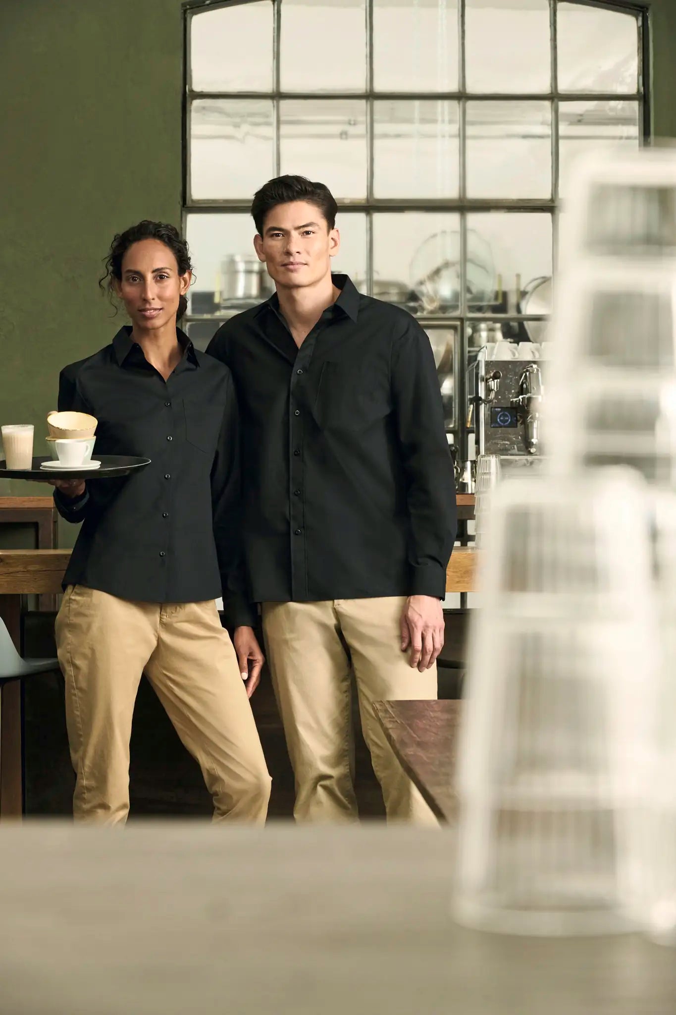 all-groups Men's Long Sleeve Classic Polycotton Poplin Shirt