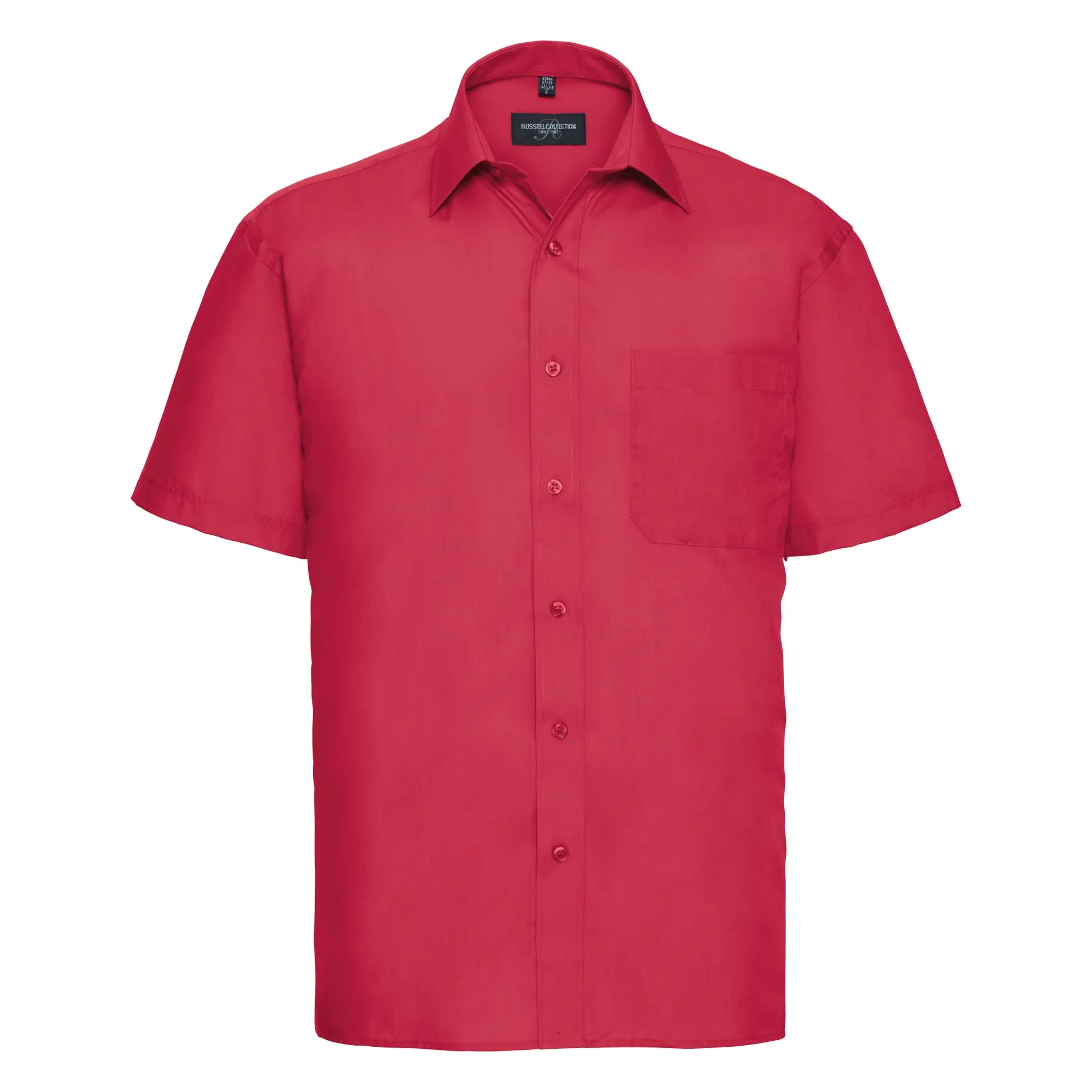 all-groups Men's Short Sleeve Classic Polycotton Poplin Shirt