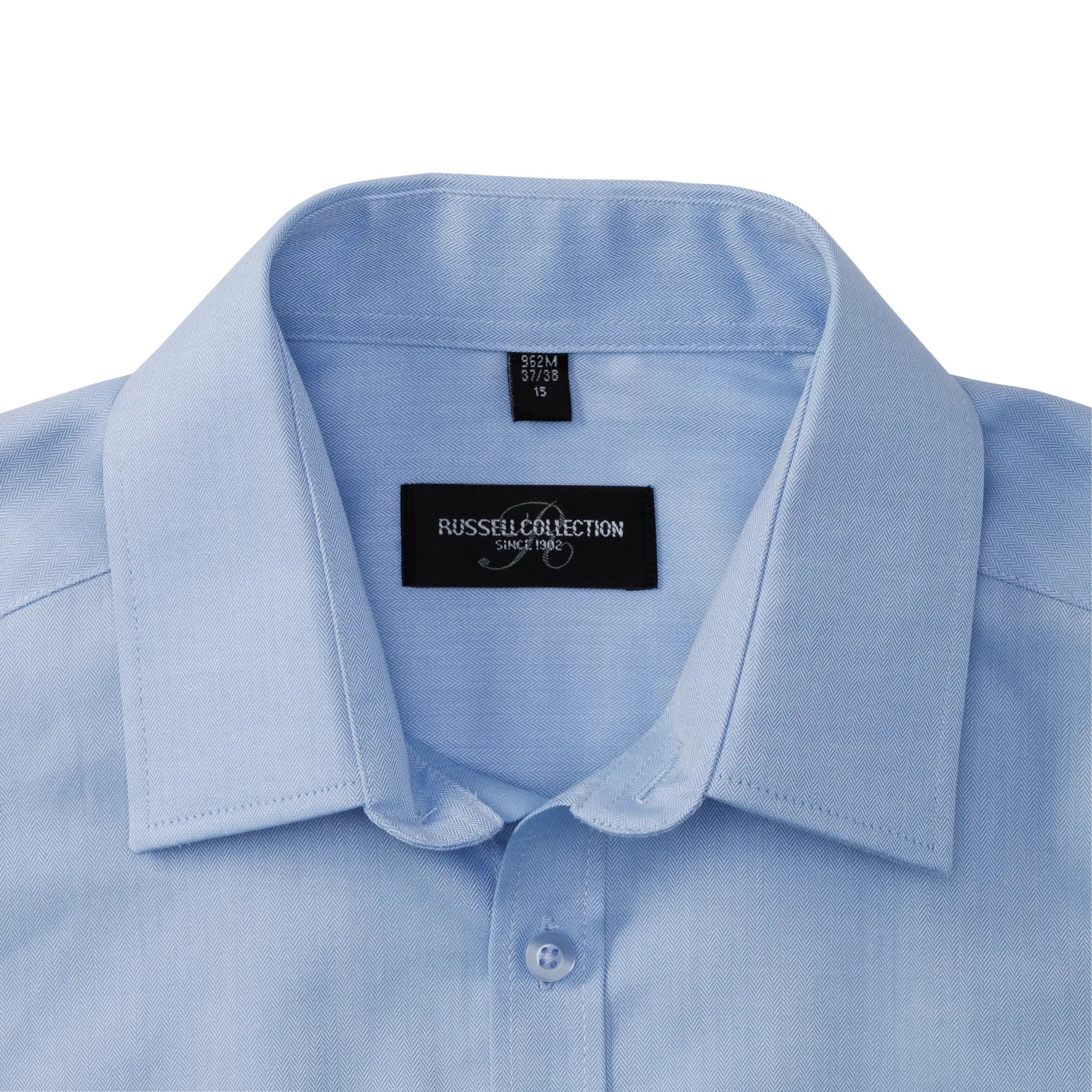 all-groups Men's Long Sleeve Tailored Herringbone Shirt