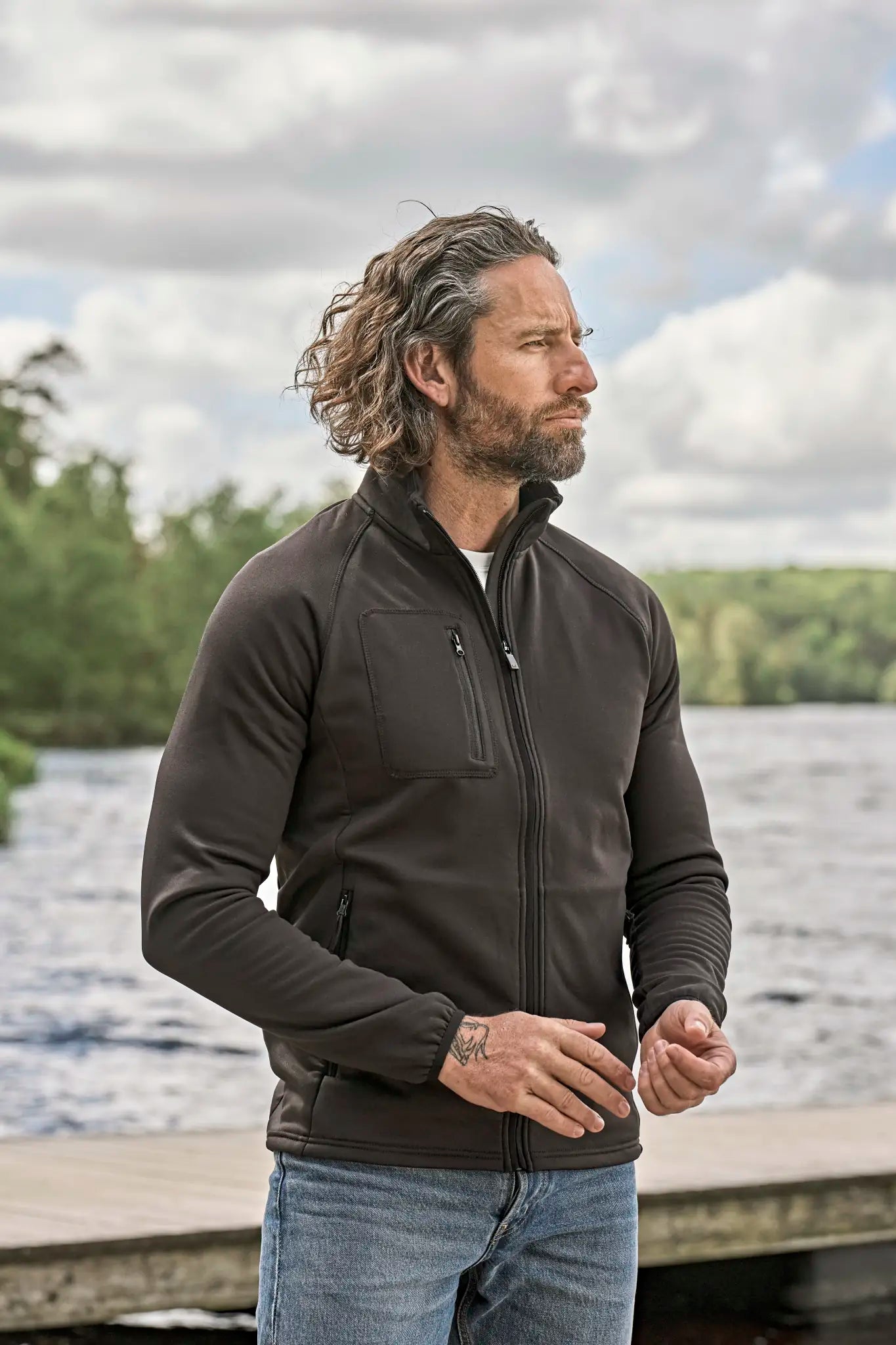 all-groups Men's Stretch Fleece Jacket