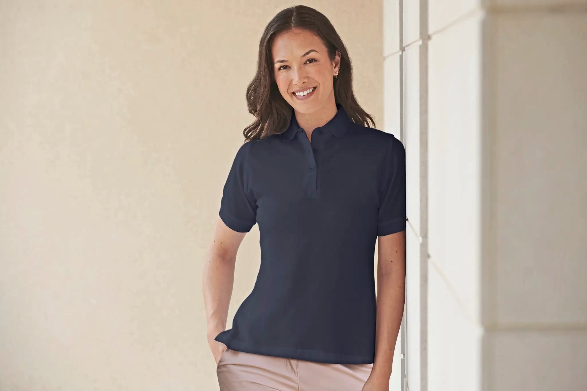 all-groups Women's Classic Cotton Piqué Polo Shirt